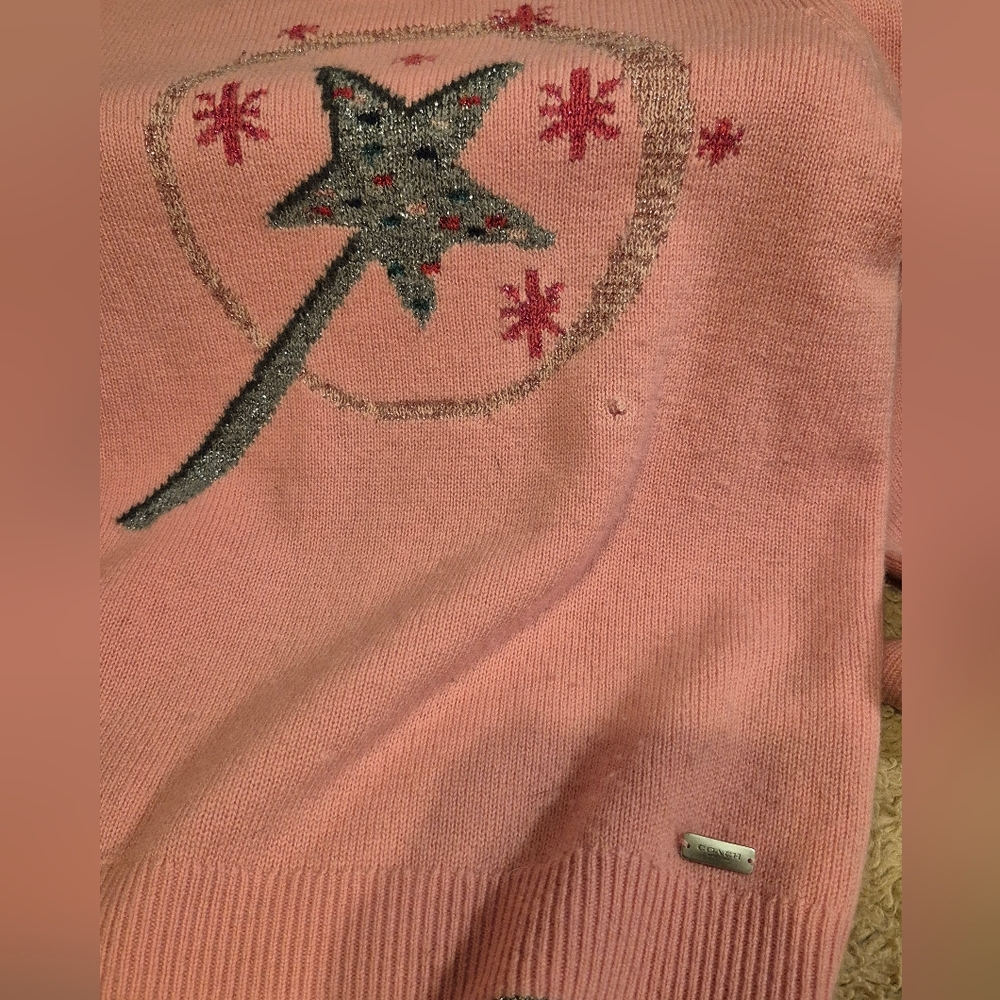 Coach Wizard of Oz Pink Glinda Wand Sweater XS - Picture 7 of 11